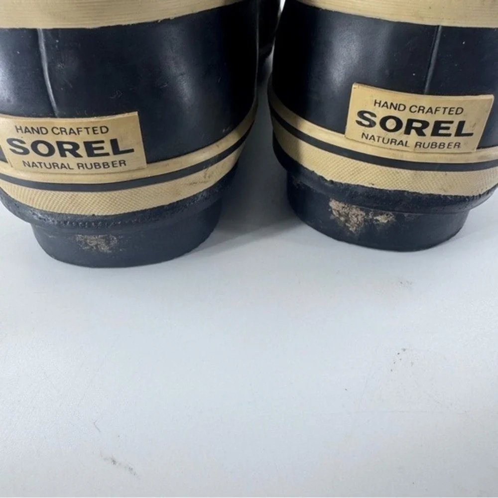 Sorel Yoot Pac Tan Black Waterproof Winter Snow‎ Boots Womens 5